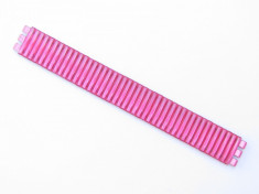 Bratara elastica swatch 17 mm plastic si metal inoxidabila,culori rosu sau galben foto