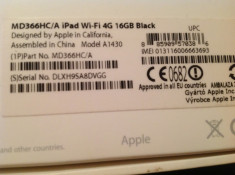 iPad 3, Wi-Fi 4G, 16 GB, black, model MD366HC/A foto