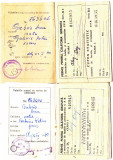 Lot 2 bucati carnete cu 12+12 PERMISE PENTRU CALATORIE GRATUITA CFR 1964 si 1970,folosite partial, Documente