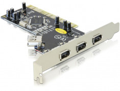 Placa PCI FireWire 3+1 porturi, Delock 89144 foto