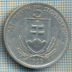 1856 MONEDA - SLOVACIA - 5 KORUN - anul 1939 -starea care se vede