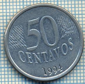 1824 MONEDA - BRAZILIA - 50 CENTAVOS - anul 1994 -starea care se vede foto