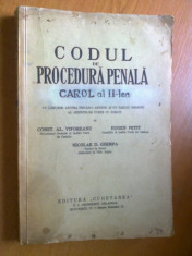 CODUL DE PROCEDURA PENALA CU LAMURIRI ASUPRA FIECARUI ARTICOL - CONST. AL. VIFOREANU, EUGEN PETIT, NICOLAE D. GHIMPA (1936) foto