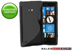 HUSA NOKIA LUMIA 720 SILICON GEL TPU S-LINE NEAGRA - TRANSPORT GRATUIT POSTA RO! foto