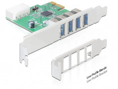 Placa PCI Express la 4 porturi USB 3.0, Delock 89316 foto