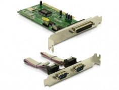 Placa PCI Delock 2 X Serial, 1 X paralel, 89004 foto