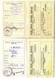 Lot 2 bucati carnete cu 12+12 PERMISE PENTRU CALATORIE GRATUITA CFR 1968 si 1970,NEFOLOSITE, Documente
