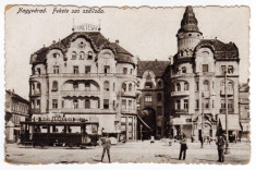 ORADEA PALATUL VULTURUL NEGRU,TRAMVAI,RECLAMA REMINGTON- NAGYVARAD foto