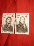 Serie Cruce Rosie Franta cu supratipar 1964 ,2val.Reunion