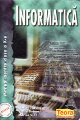 INFORMATICA - MANUAL PT CLASA A X A de STELIAN NICULESCU ED. TEORA foto