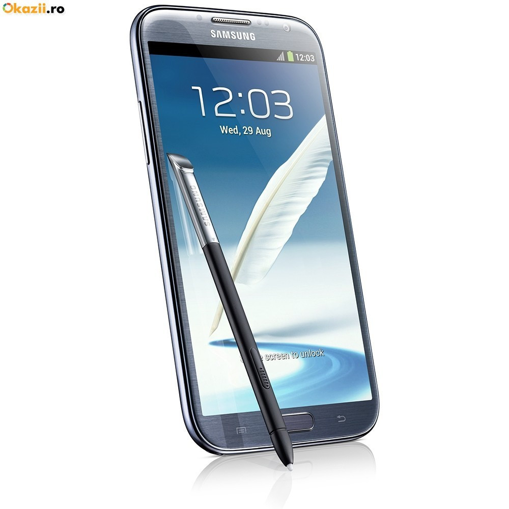 Telefon mobil Samsung N7100 Galaxy Note 2, 16GB Titanium Gri, Neblocat,  Smartphone | Okazii.ro