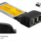 Placa ExpressCard Delock la 1x USB 2.0 - 2 x FireWire A, 61389