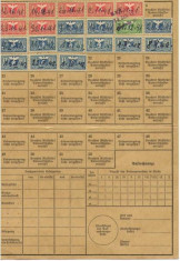 Document german - World War II cu 20 timbre - Al Treilea Reich / F351 foto