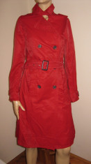 Trench coat , trench , trenci dama , pardesiu impermeabil rosu ZARA , masura 36 sau XS /S foto