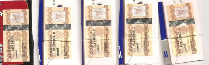 TIMBRE99d ROMANIA, TIMBRE FISCALE PE FRAGMENT DE SUPORT, TIMBRU CU HOLOGRAMA, TIMBRU FISCAL; HOLOGRAME - O NOUA DIRECTIE DURABILA DE COLECTIONARE !