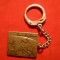 Breloc Bronz Firma Hoechst ,harta Europei ,3,2x2,5 cm