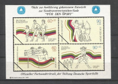 GERMANIA Gan 1982 Proiect neaprobat de timbre &amp;quot;pentru Sport&amp;quot;-an 1982-tipar oficial al postei germane foto