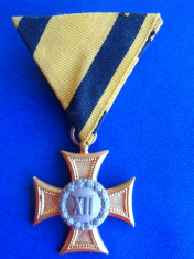 Medalie/decoratie austro-ungara Crucea pentru Servicii Militare - 12 ani de serviciu 1867-1890 foto