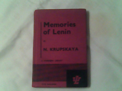 Memories of Lenin (1893-1917)-Nadezhda Krupskaya foto