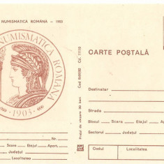 CPI (B3560) CARTE POSTALA. SOCIETATEA NUMISMATICA RAMANA - 1903, NECIRCULATA