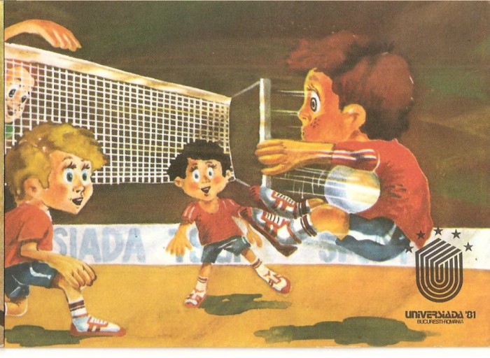 CPI (B3598) UNIVERSIADA, BUCURESTI 1981, VOLEI, NECIRCULATA