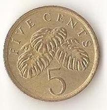 Moneda 5 cents 1987 - Singapore foto