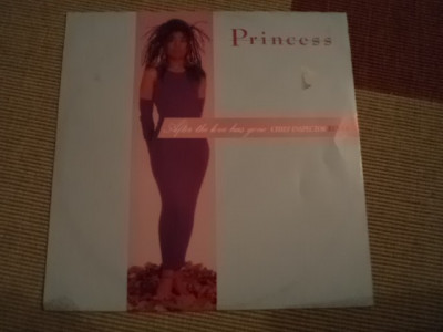 princess after The Love Has gone maxi single 12&amp;quot; disc vinyl muzica synth pop house chic records 1985 VG+ foto