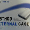 RACK HDD EXTERN 3.5&#039;&#039; USB 2.0 SATA - carcasa ALUMINIU NEGRU pentru hard disk PC - NOUA
