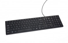 Tastatura Gembird KB-501-B, USB, slim, taste super silentioase, black foto