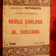 VASILE CARLOVA si ALEX.SIHLEANU - POEZII cca 1930 ,prez. L.Predescu