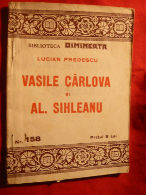 VASILE CARLOVA si ALEX.SIHLEANU - POEZII cca 1930 ,prez. L.Predescu foto