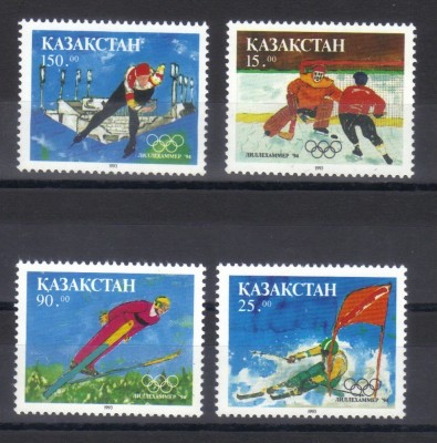 KAZAHSTAN 1994, JO Lillehammer, serie neuzata, MNH foto