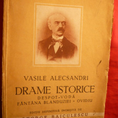 V.Alecsandri - Drame Istorice - ed.cca.1940