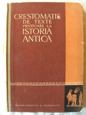 &amp;quot;CRESTOMATIE DE TEXTE PRIVITOARE LA ISTORIA ANTICA&amp;quot;, Acad. E. Condurachi / V. Iliescu, 1963. Carte noua. Biblioteca de istorie OM foto