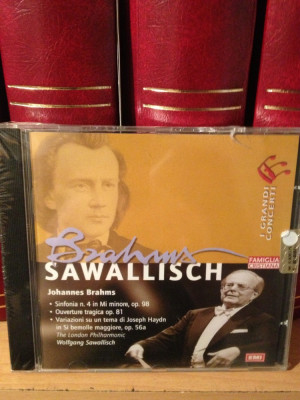 BRAHMS - with LONDON PHILHARMONIC &amp;amp; SAWALLISCH (1990/EMI REC/UK)- cd nou/sigilat foto