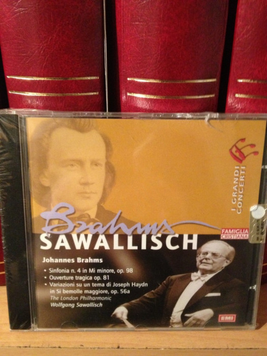 BRAHMS - with LONDON PHILHARMONIC &amp; SAWALLISCH (1990/EMI REC/UK)- cd nou/sigilat