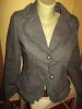 Sacou Dama Khaki Brodat Tinte Metalice Nou M (XL) 46cm Jennyfer Army
