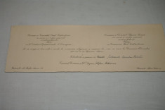 Invitatie nunta - 1932 - Arhitect Epaminonda Ciorapciu foto