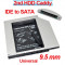 Hard disk HDD caddy adaptor de la unitate optica la hardisk SATA cu conectare la laptop ATA (IDE) grosime 9.5 mm 2nd caddy CD-ROM DVD-RW