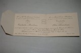 Invitatie Nunta 1926 Constantin Musceleanu &amp; Petra Alexandrescu, Preot Ovidiu Musceleanu, Profesor Sava, Biserica Mihai Voda, Vintage