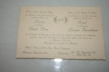 Invitatie Nunta Veche 1943, Lucica Ianculescu &amp; Costel Petcu, Stare Buna, Colectie