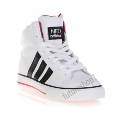 GHETE IARNA ADIDAS NEO ADIDASI HI TOP (barbati copii) Piele ecologica - ALB ALBASTRU BLEUMARIN NEGRU - TRANSPORT GRATUIT foto