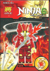Ninja Red Master, jucarie tip lego master of spinjitzu, Lele Toys, jucarie constructiva foto