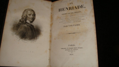 Voltaire - La Henriade - text in franceza - ed. Paris 1854 foto