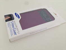 Huse S View Cover pentru SAMSUNG GALAXY S4 I9505/I9500 Purple (Mov) SIGILATE ORIGINALE foto