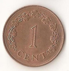 Moneda 1 cent 1977 - Malta foto