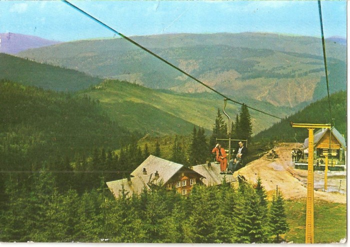 CPI (B3645) PALTINIS. CABANA SI TELEFERICUL, EDITURA OSETCM, CIRCULATA, 1981, STAMPILA, TIMBRU