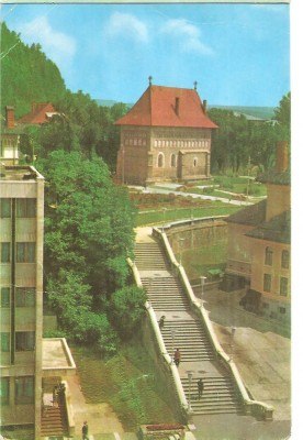 CPI (B3692) PIATRA NEAMT, BISERICA LUI STEFAN CEL MARE, EDITURA MERIDIANE, CIRCULATA, 1977, STAMPILA foto