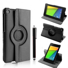 Husa rotativa ptr Asus Google Nexus 7&amp;quot; (2nd Generation 2013) *BLACK* +Folie ecran+Touch Pen GRATIS foto