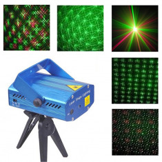 PROIECTOR LASER / STROBOSCOP CU ACTIVARE LA SUNET. LASER DISCO/CLUB CU MII DE RAZE SI PUNCTE . TREPIED INCLUS !!! IDEAL PENTRU PETRECERI !!! foto